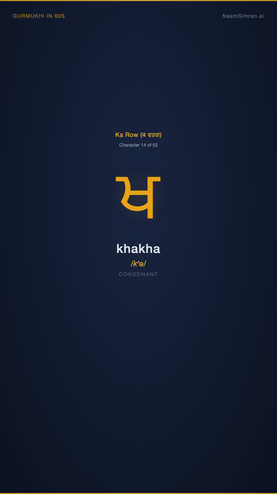 ਖ — Khakha